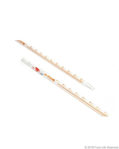 Borosil Graduated Pipette Mohr Class A USP Type I, ISO 835,  Ind Cert 5mL (5*0.05)